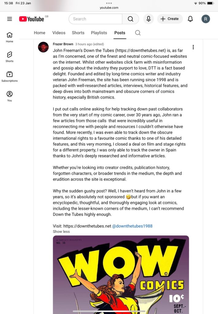 Frazer Brown in YouTube