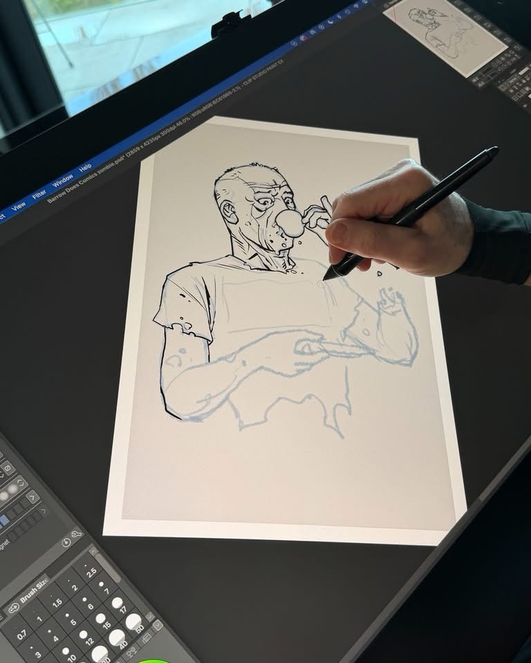 Barrow Does Comics Zombie by Charlie Adlard