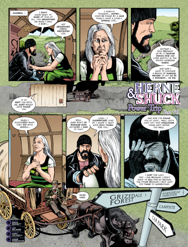 2000AD Prog 2469 - HERNE & SHUCK // POWER TRIP
By David Barnett (Writer) Lee Milmore (Artist) Gary Caldwell (V) Annie Parkhouse (Letterer)