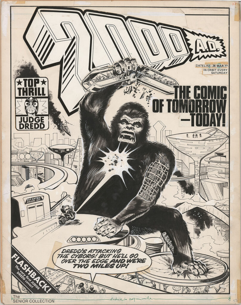 2000AD Prog 5 Cover, art by Barrie Mitchell