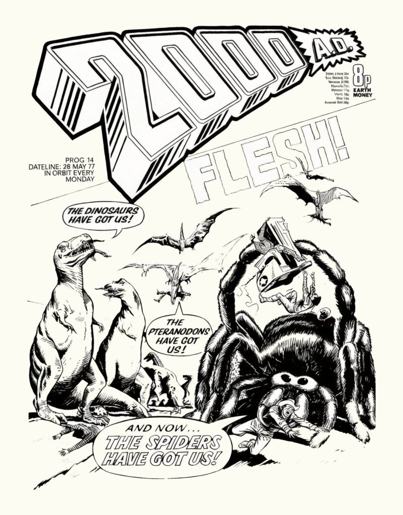 2000AD Prog 14 Cover Art - as it might have looked before "ageing"