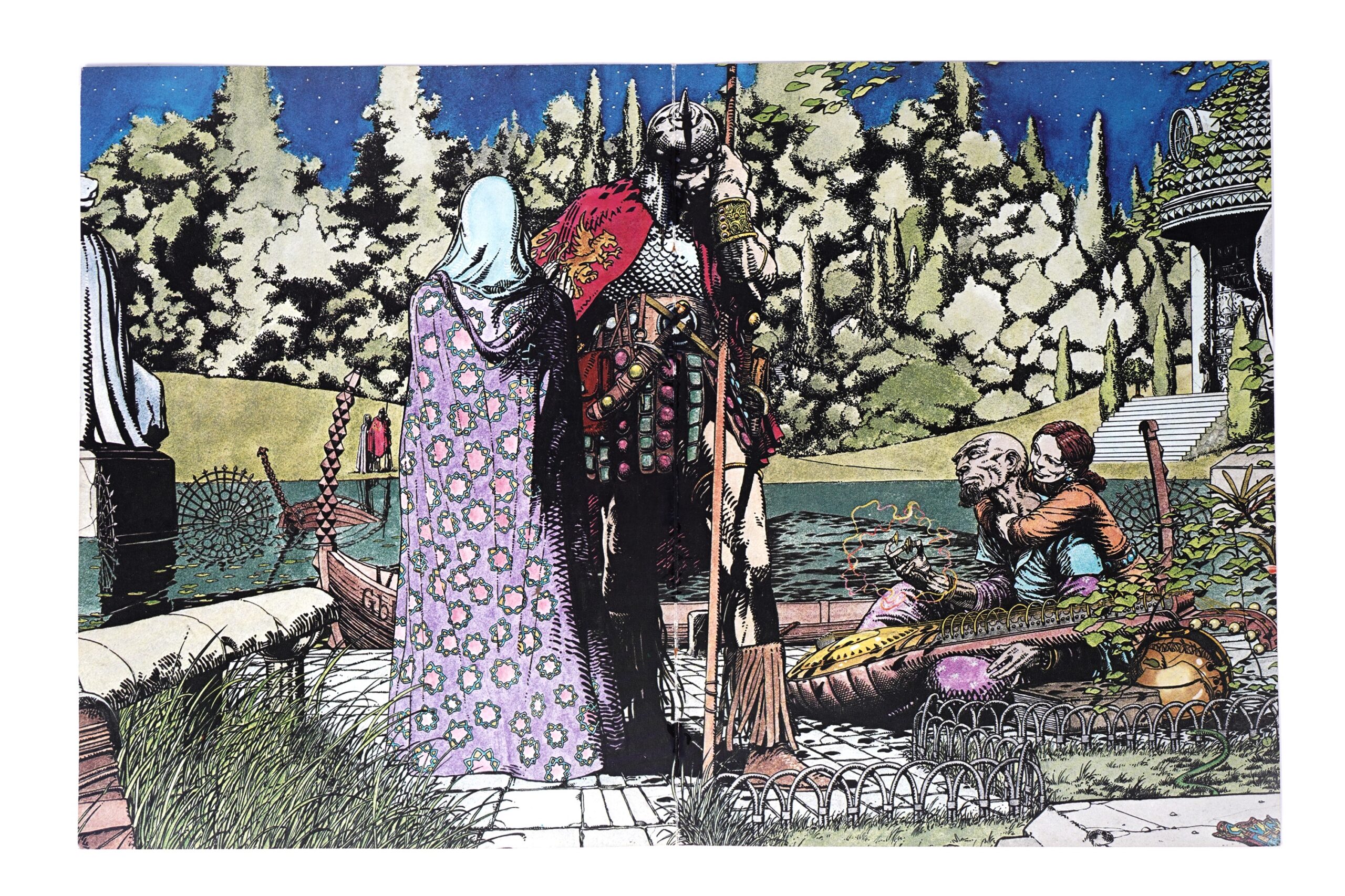 A limited edition Conan the Barbarian two-page pin-up "The Enchantment" by Barry Windsor Smith, 27.5 x 42cms, unframed.