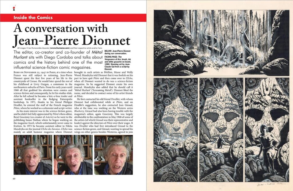 illustrators 50 - Sample Spread - Jean-Pierre Dionnet (Book Palace, 2026)