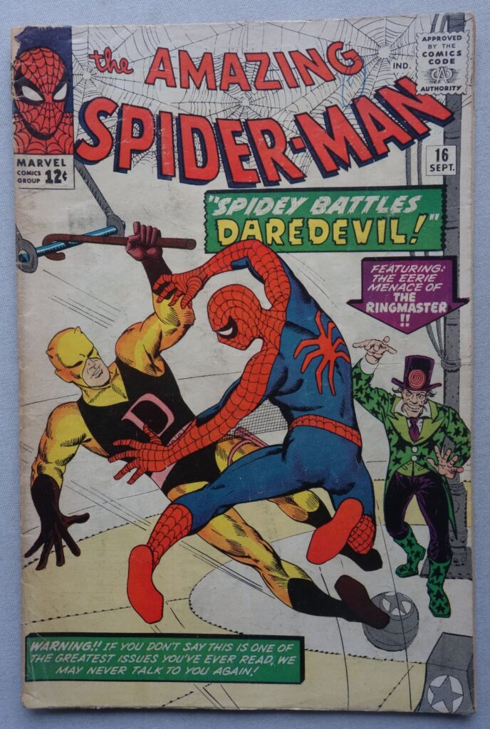 Amazing Spider-Man #16 Sep 1964 Daredevil Spiderman