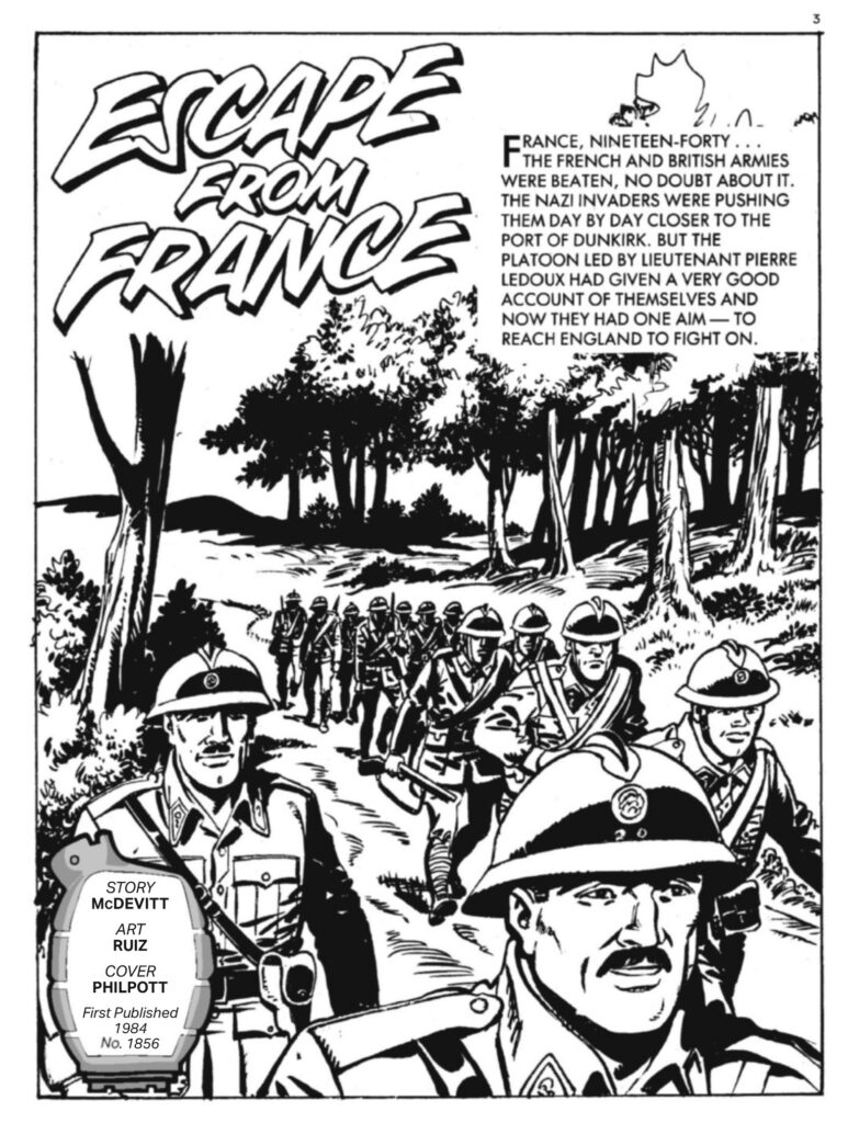Commando 5934 (Silver Collection): Escape From France Story: McDevitt Art: Ruiz Cover: Philpott First published 1974 as No. 1856 