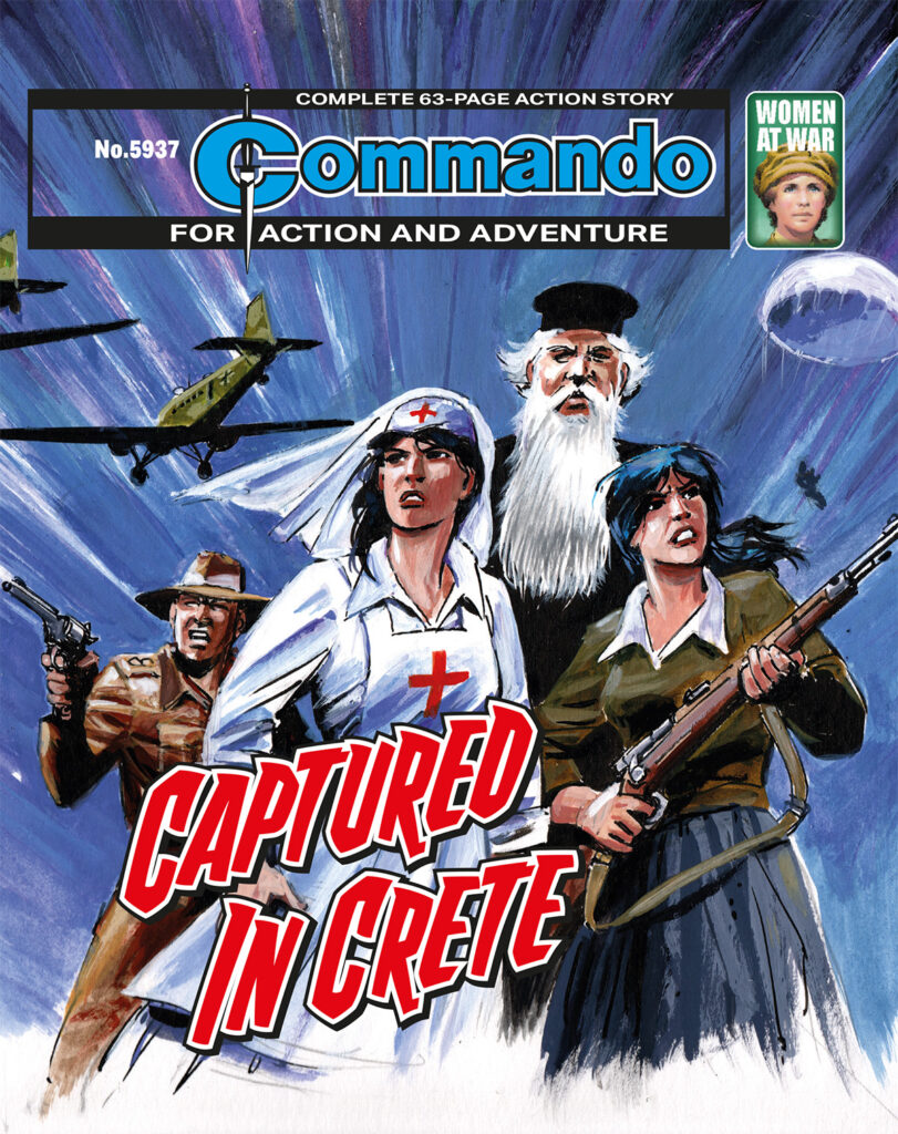Commando 5937 (For Action and Adventure): Captured in Crete
Story: Hailey Austin
Art and Cover: Carlos Pino 
