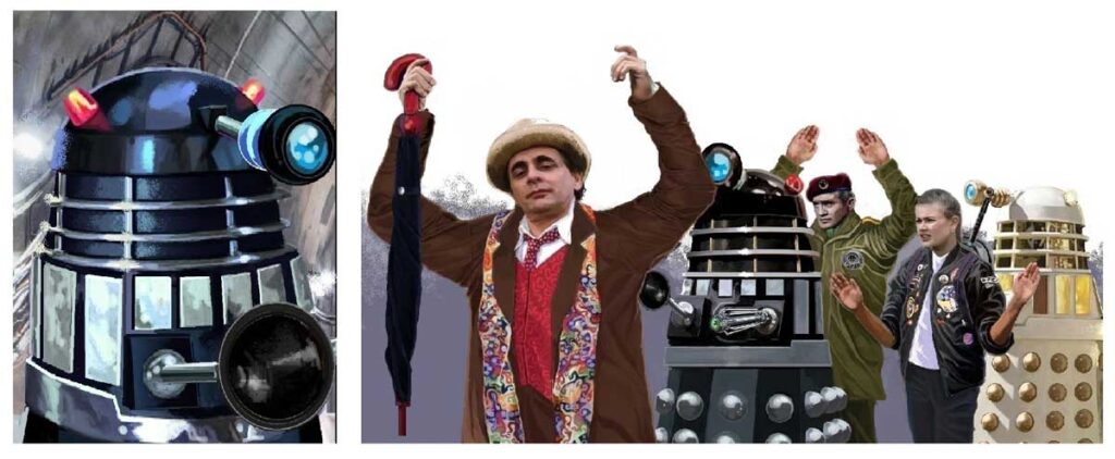 Doctor Who - Terror from the Deep - Doctor versus Daleks, art by Danny Cushion