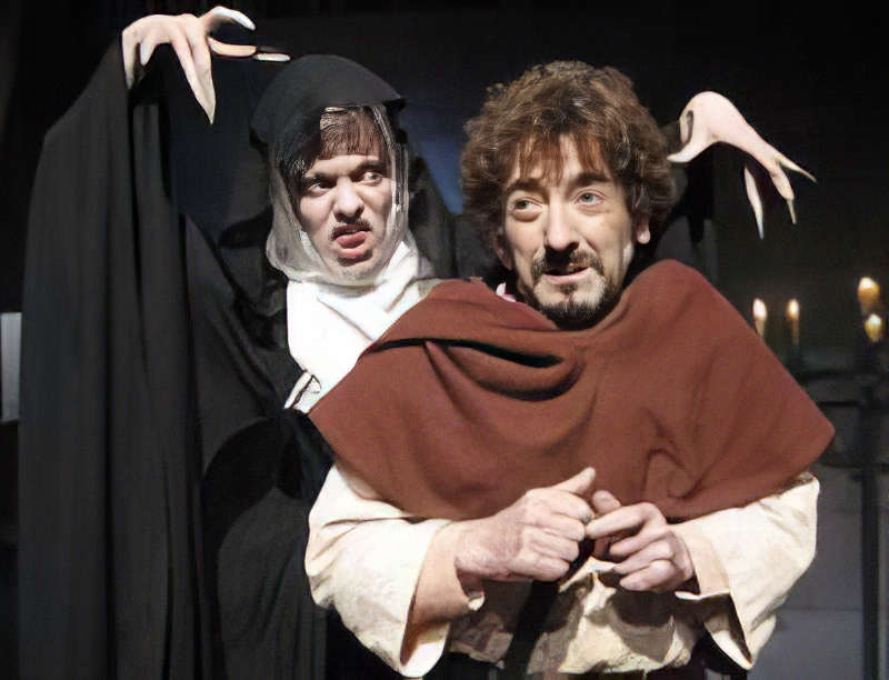 Odo is threatened by a vampire nun in Shameer, the final episode of Dark Knight, written by Andrew Cartmel. Photo © Jon Paske and used with permission