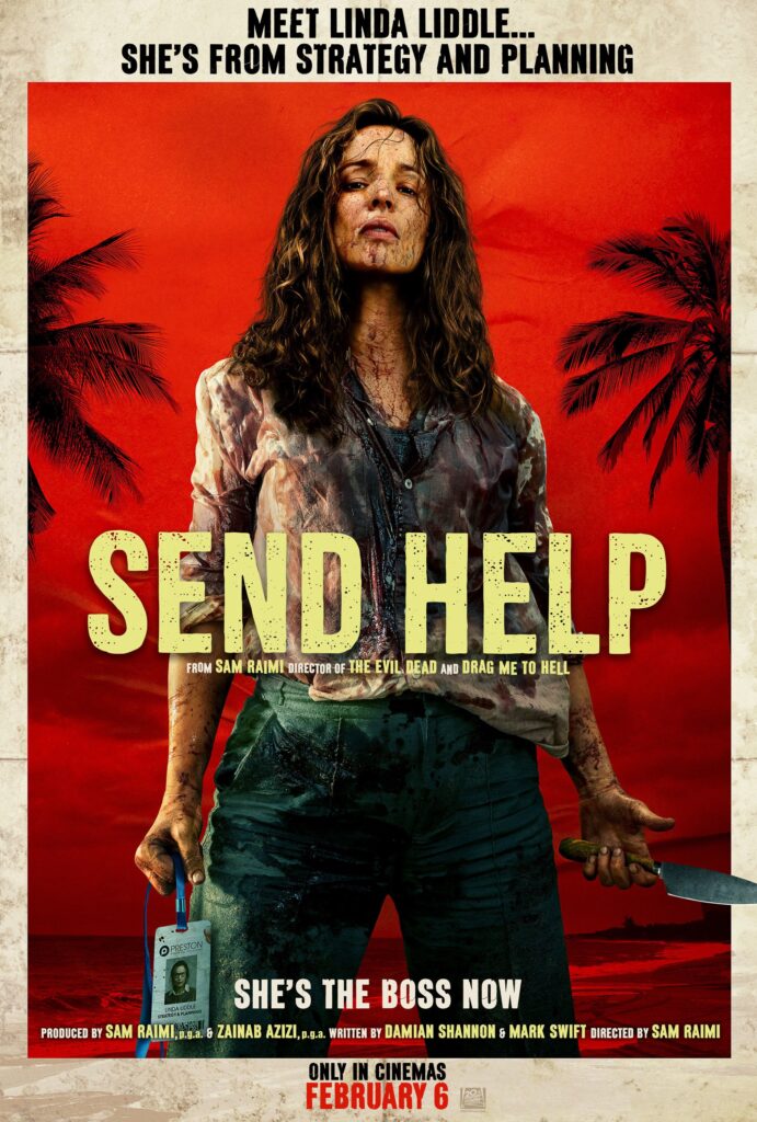 Send Help Poster: 20th Century Studios. © 2025 20th Century Studios. All Rights Reserved.