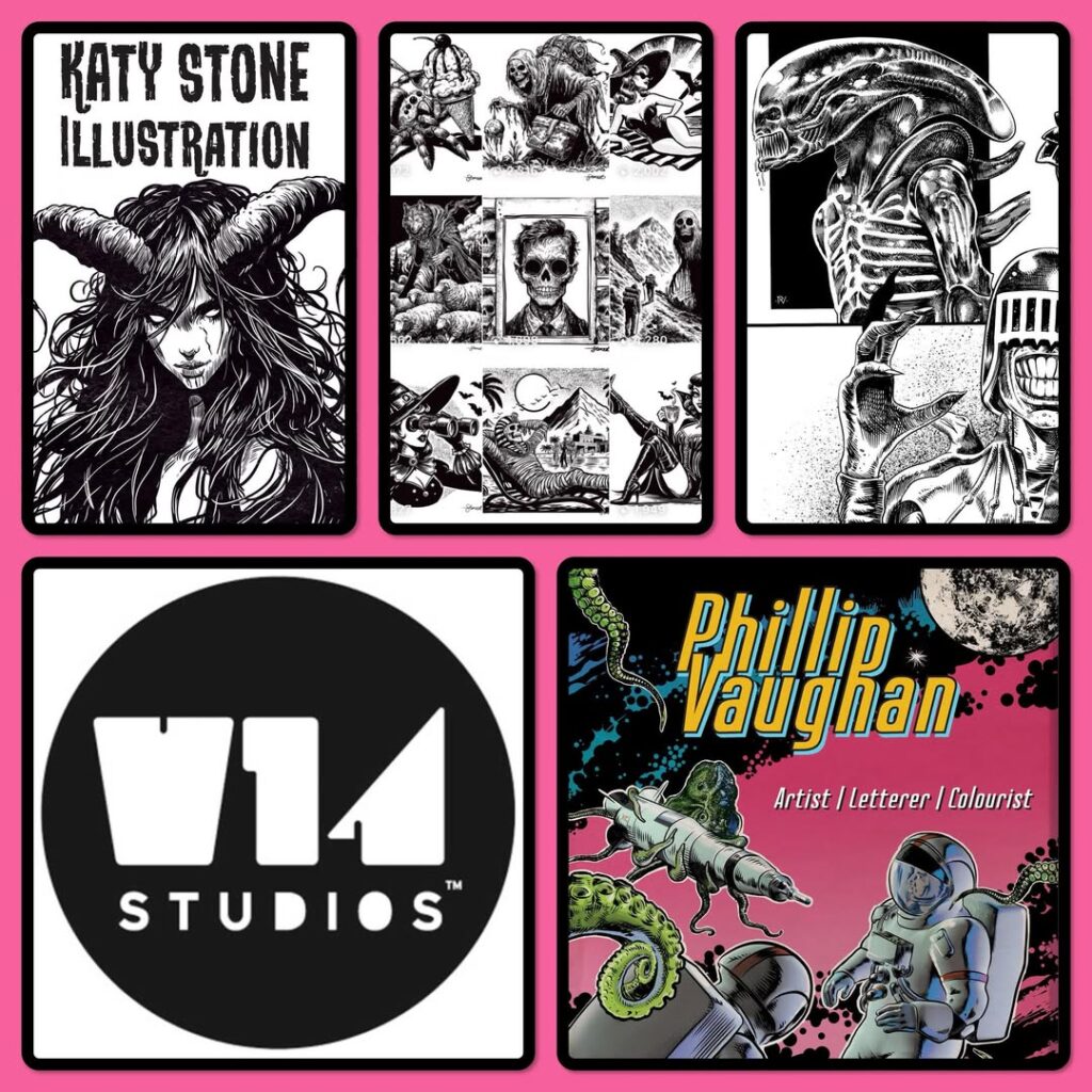 V14 Studios Phillip Vaughan and Katy Stones Illustration Promo
