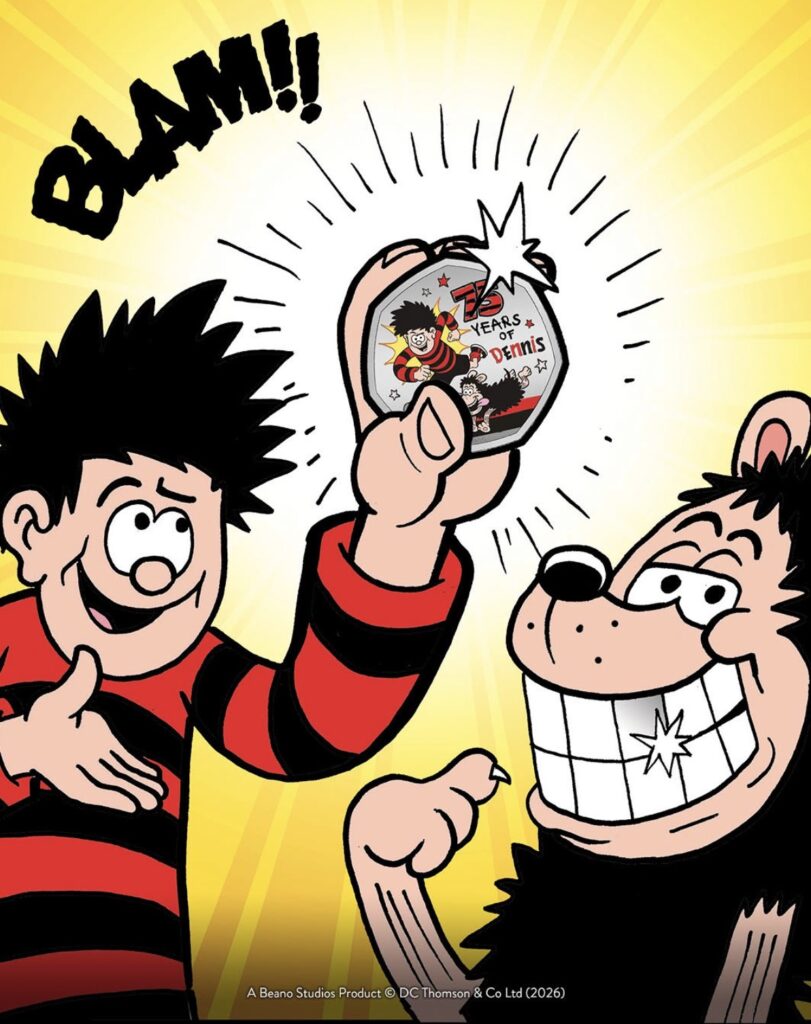 Dennis the Menace Commemorative Coin - art by Nigel Parkinson 