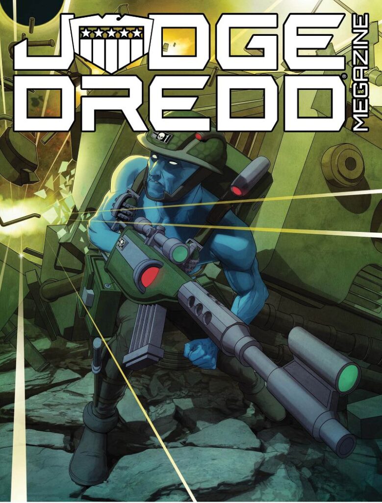 Lee Carter's cover for Judge Dredd Megazine 493