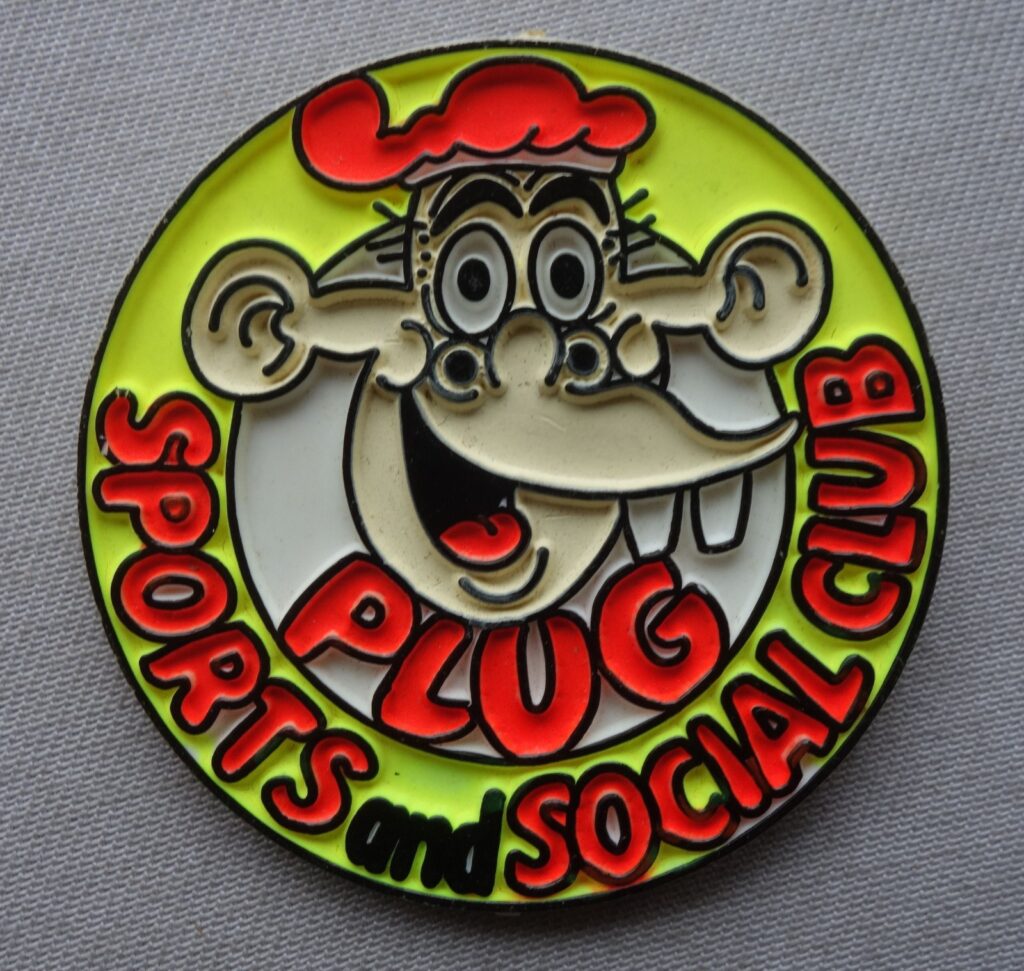 Plug Sports and Social Club Badge 1977 - from Beano's Bash Street Kids