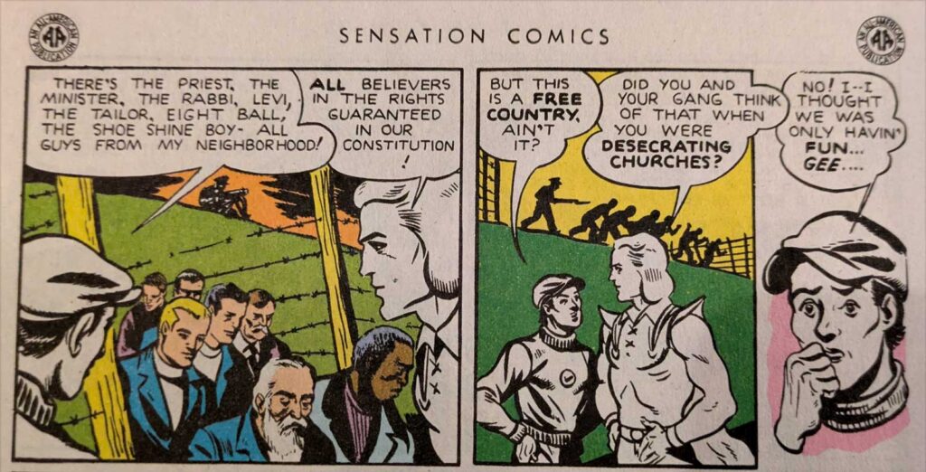 Sensation Comics #38 - The Gay Ghost - “Vandals Desecrate Churches”