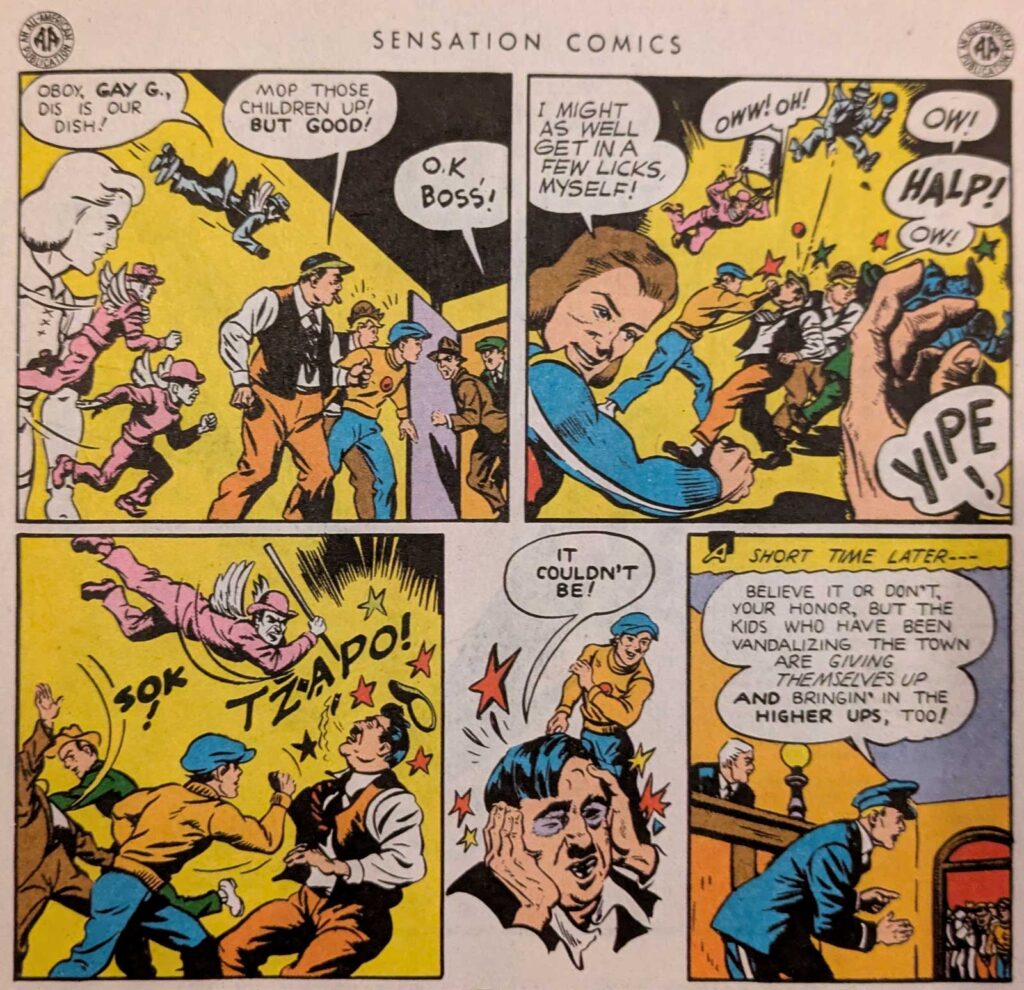 Sensation Comics #38 - The Gay Ghost - “Vandals Desecrate Churches”