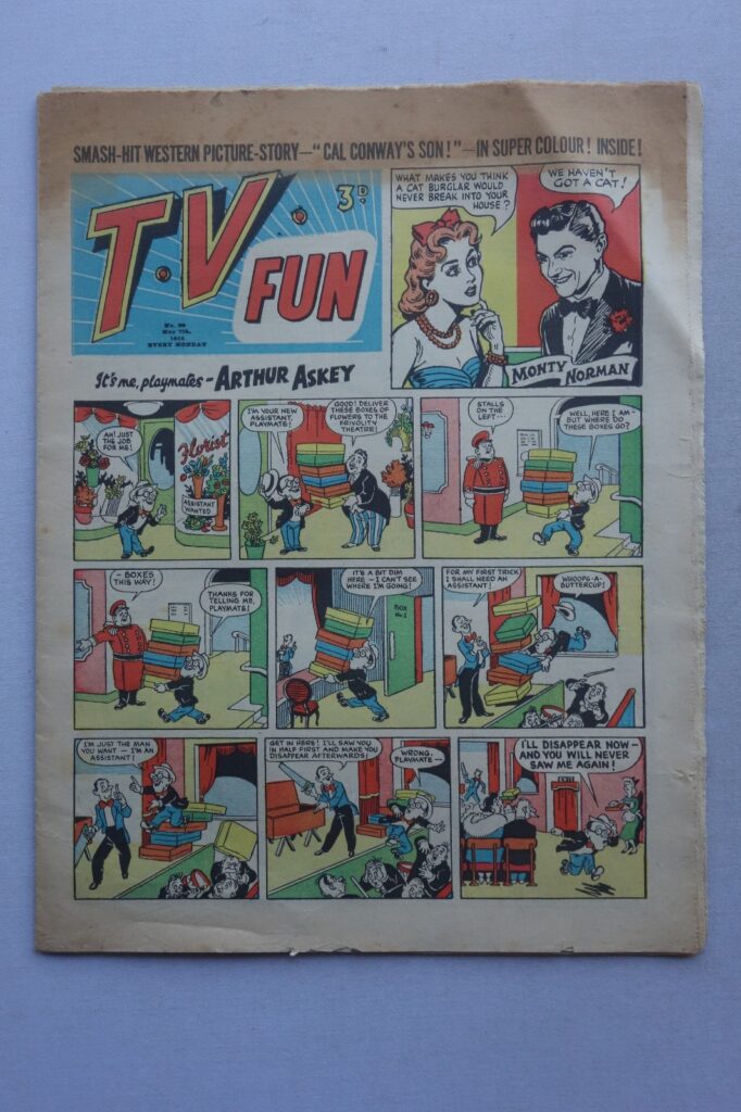 TV Fun No. 86 cover dated 7th May 1955 + Five Preliminary Artworks by Roy Wilson