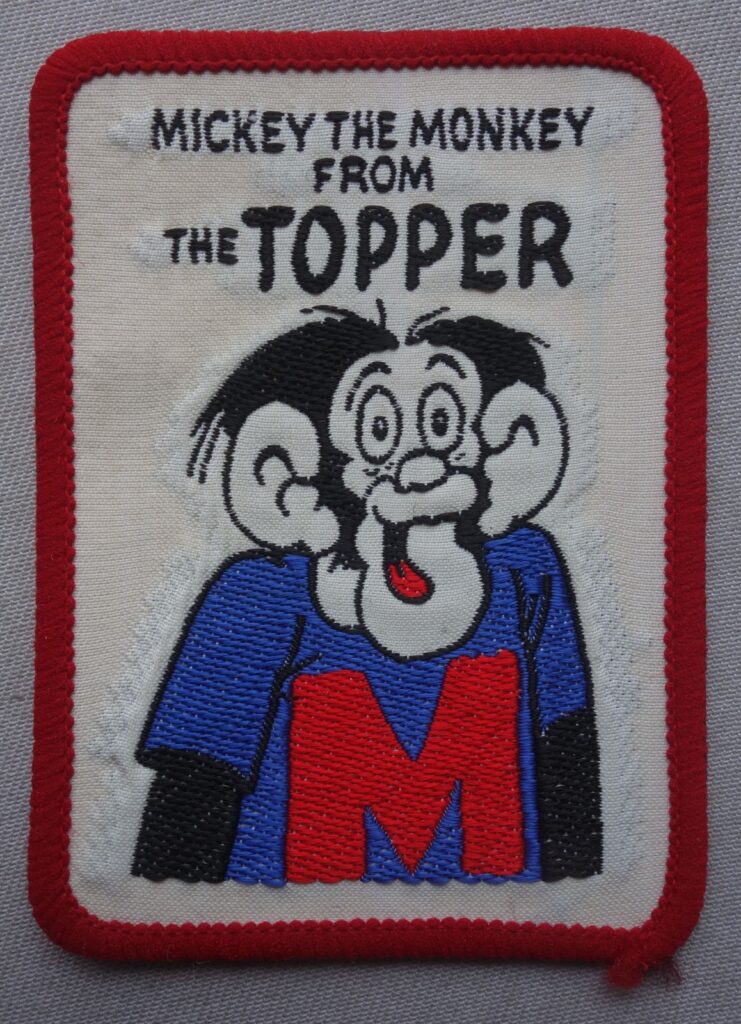 Topper Fabric Badge c1970s Mickey the Monkey Promotion