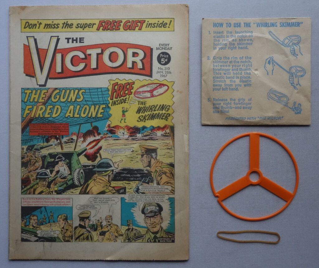 Victor No. 310 cover dated 28th January 1967 With Free Gift - Whirling Skimmer
