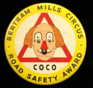 Coco the Clown Road Safety Award Badge (with thanks to Tim Quinn)