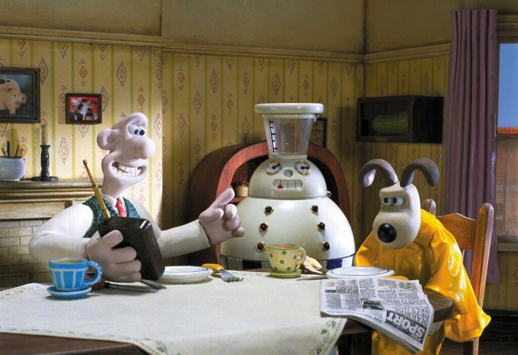 Wallace and Gromit in Wallace & Gromit: A Grand Day Out (1989). © and TM Aardman Animations Ltd/Wallace & Gromit Ltd