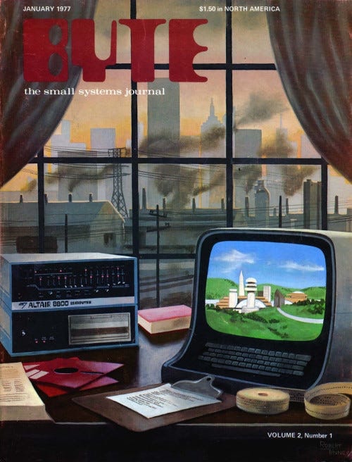 Byte Magazine cover by Robert Tinney