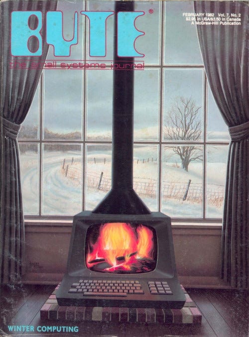 Byte Magazine cover by Robert Tinney
