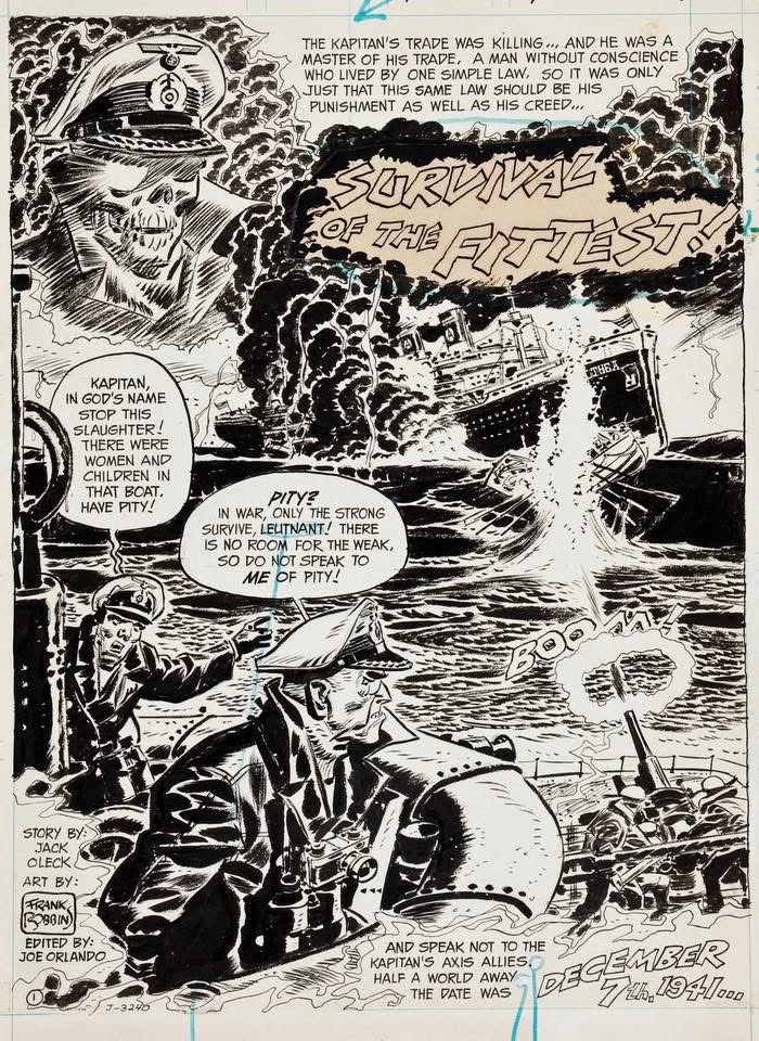 Original art from Weird War by Frank Robbins. With thanks to Graham Nolan