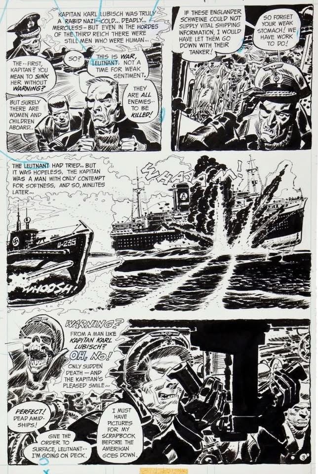 Original art from Weird War by Frank Robbins. With thanks to Graham Nolan