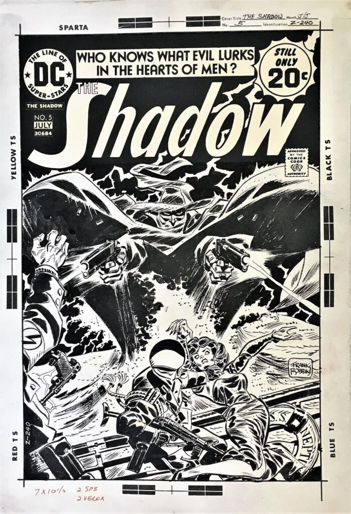 The Shadow #5 cover art by Frank Robbins published by DC Comics in 1974