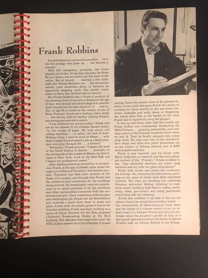 Famous Artists & Writers of King Features Syndicate (1949) - promotional book of King’s comics creators, including Frank Robbins. Via Michael O’Connell