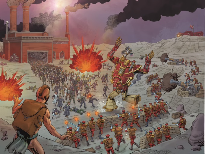 Art from “Major Rakhana” in Quantum #13