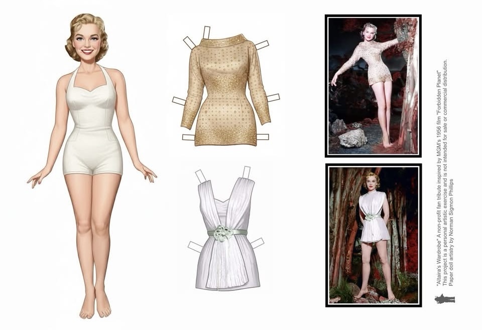 Forbidden Planet - The Wardrobe of Altira, art by Sigmon Phillips