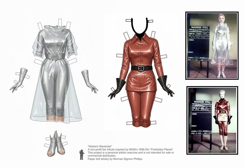 Forbidden Planet - The Wardrobe of Altira, art by Sigmon Phillips