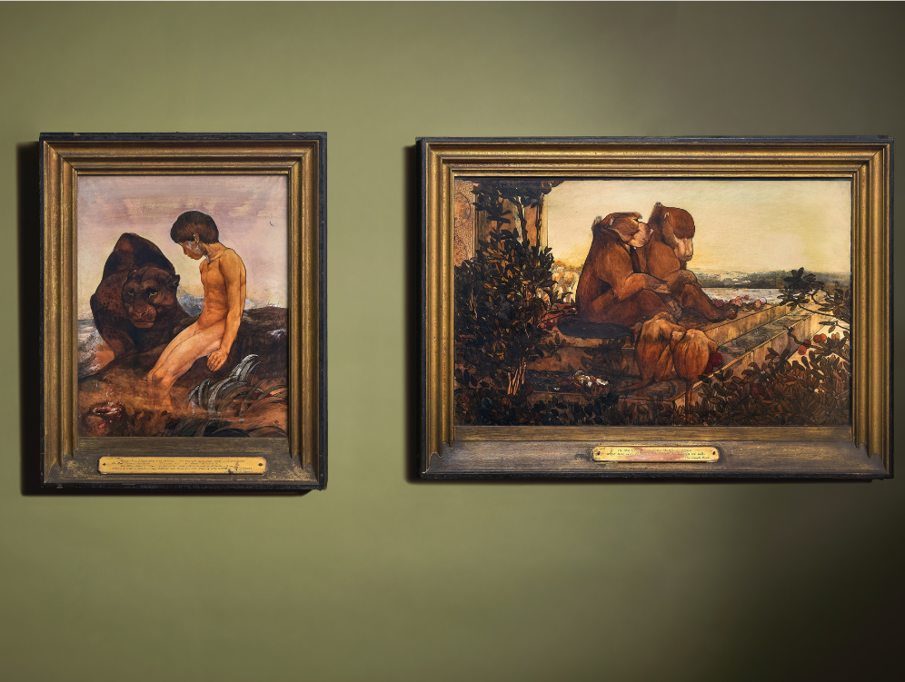 Jungle Book art by the Detmold Brothers. Two original watercolour illustrations for Rudyard Kipling’s The Jungle Book, the work of artistic prodigies Edward Detmold and Charles Maurice Detmold, long thought lost, have been rediscovered and are heading to auction next month. Photo: Roseberys Fine Art Auctioneers