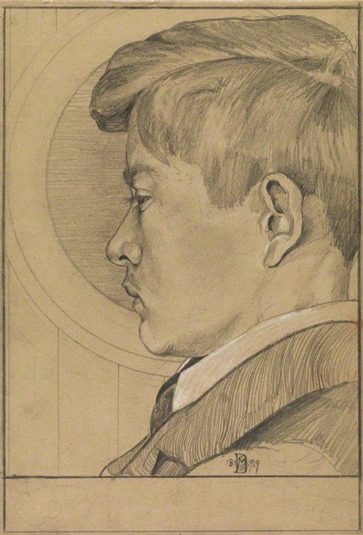 Edward Julius Detmold, pencil sketch by Maurice, 1899. Image: National Portrait Gallery 