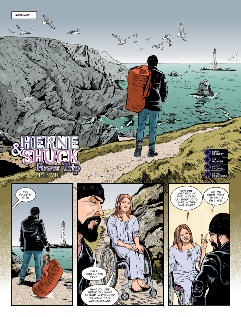 2000AD Prog 2470 - HERNE & SHUCK // POWER TRIP
by David Barnett (Writer) Lee Milmore (Artist) Gary Caldwell (Colourist) Annie Parkhouse (Letterer)