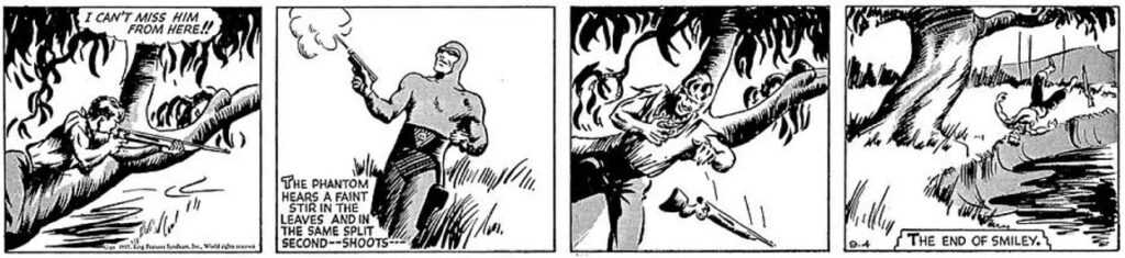 Early Phantom action by Lee Falk and Ray Moore