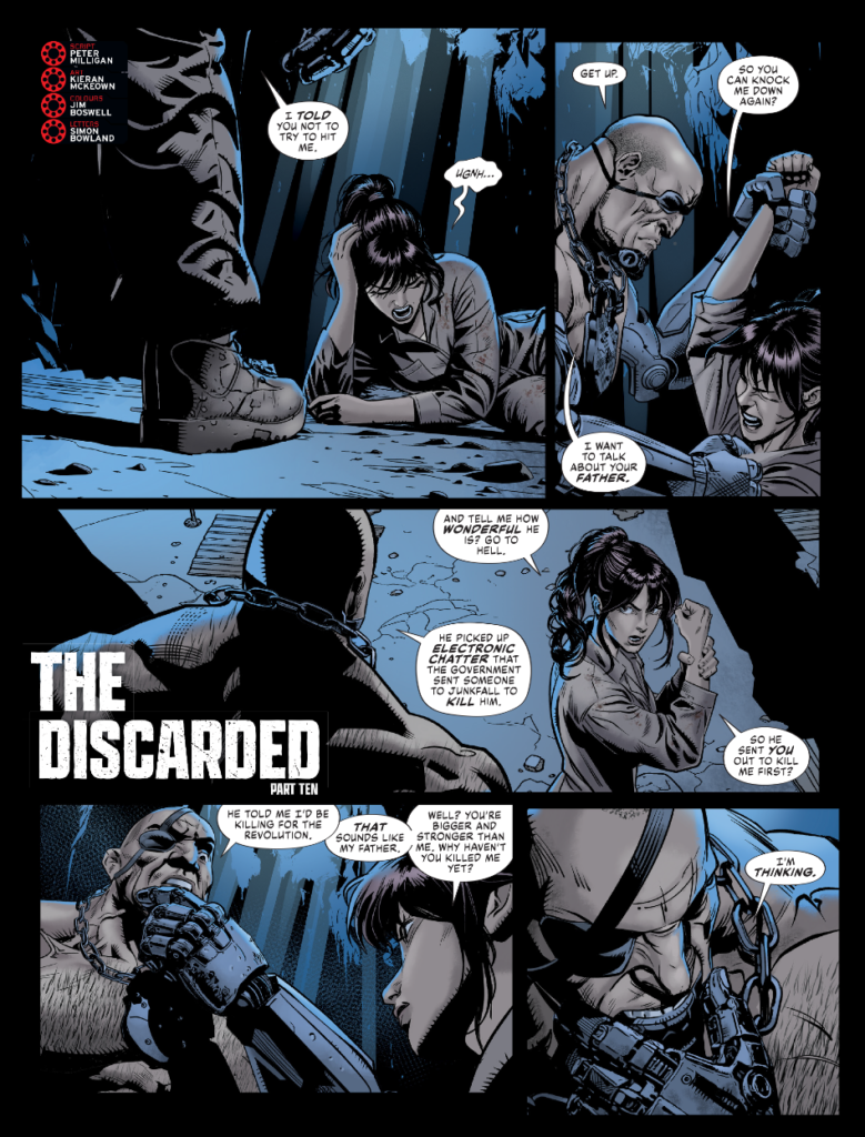 2000AD 2472 - THE DISCARDED
By Peter Milligan (Writer) Kieran McKeown (Artist) Jim Boswell (Colourist) Simon Bowland (Letterer)