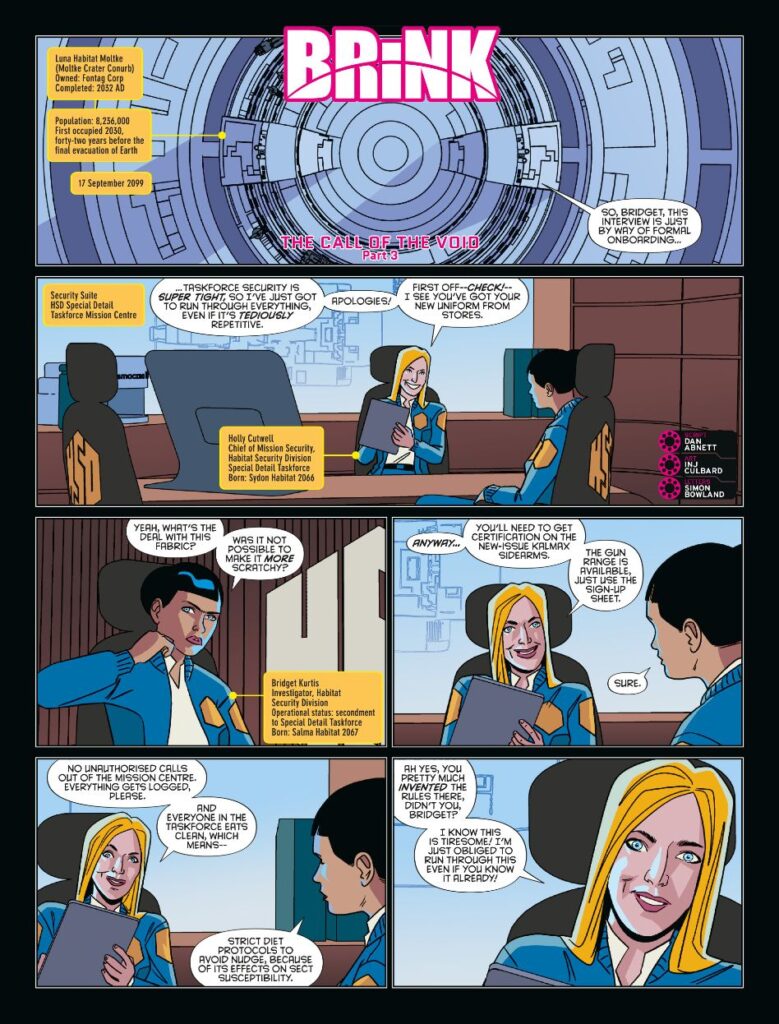 2000AD Prog 2474 - BRINK // THE CALL OF THE VOID By Dan Abnett (w) INJ Culbard (a) Simon Bowland (l)