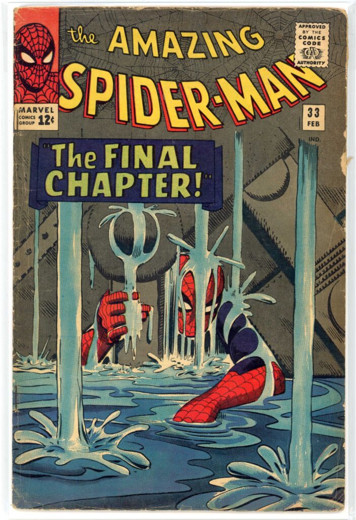 Amazing Spider-Man #33 (Marvel Comics, 1966) Classic Steve Ditko cover.