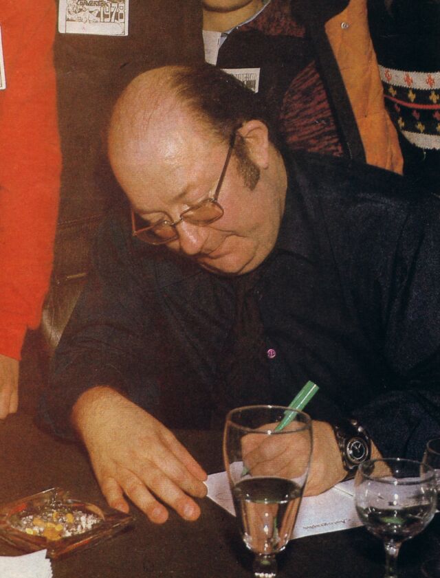 Comic artist Brian Lewis in 1978