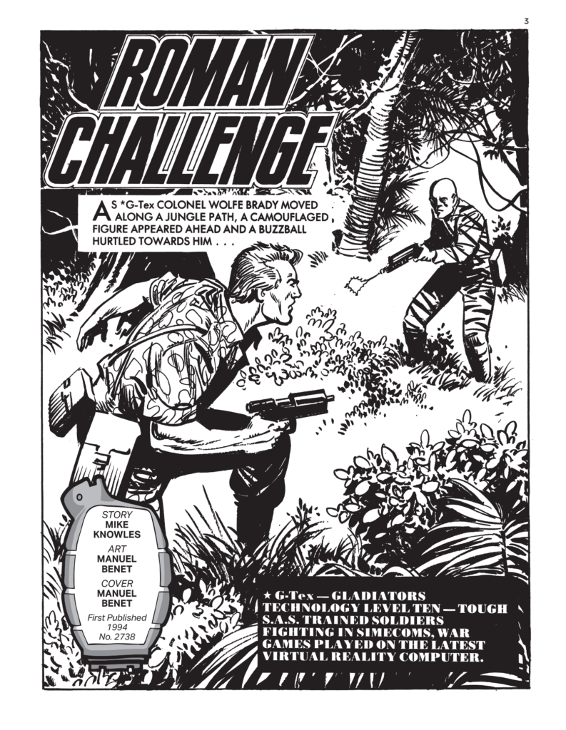 Commando 5944 (Gold): Roman Challenge
Story: Mike Knowles | Internal & Cover Art: Manuel Benet
First published 1994 as No. 2738