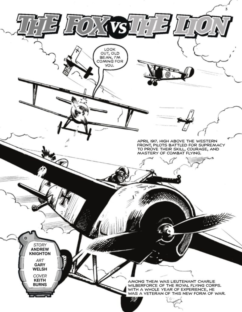 Commando 5941 (For Action and Adventure): The Fox Vs The Lion |  Story: Andrew Knighton | Internal Art: Gary Walsh | Cover Art: Keith Burns