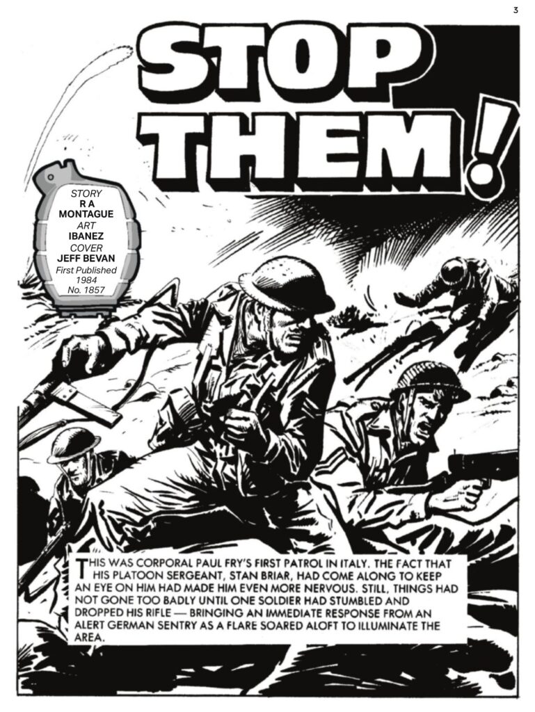 Commando 5942 (Silver): Stop Them!  | Story: R. A. Montague | Internal Art: Ibanez | Cover Art: Jeff Bevan