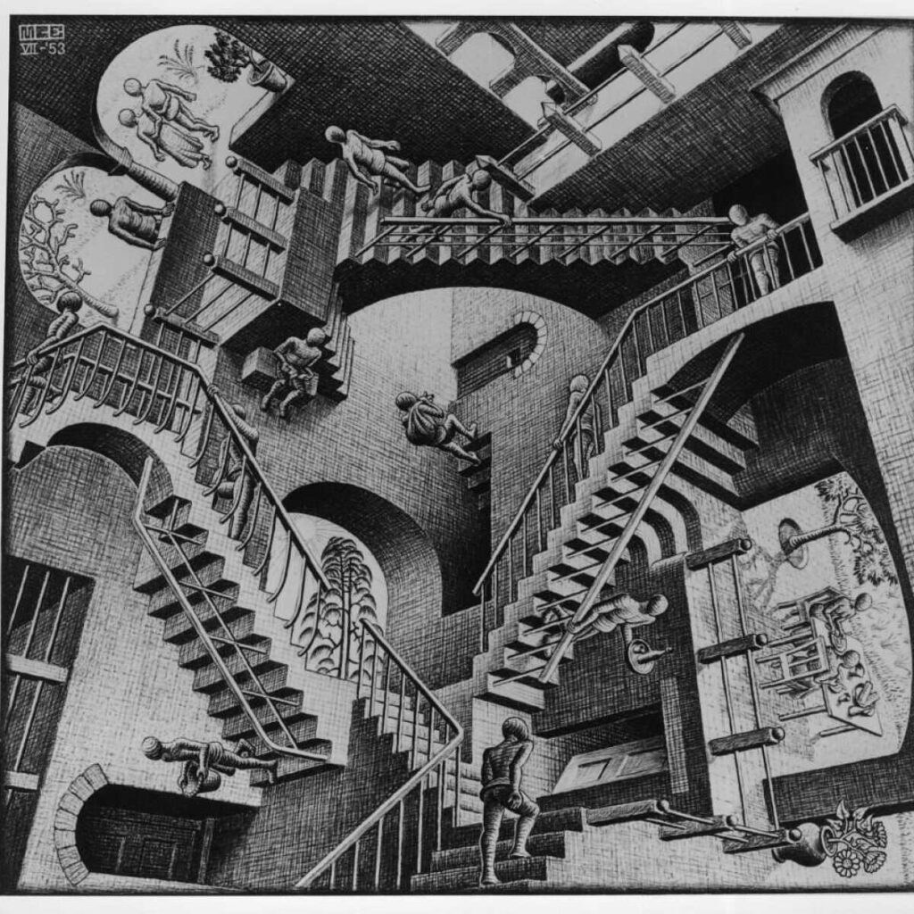 Relativity by M.C. Escher