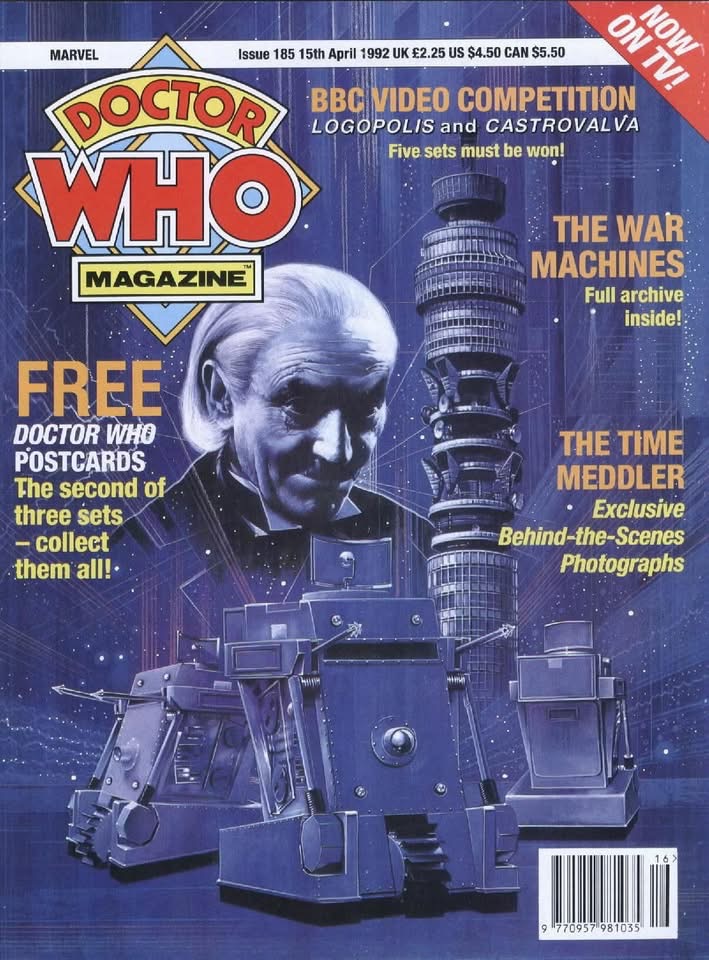 Doctor Who Magazine 185 - cover by Alister Pearson