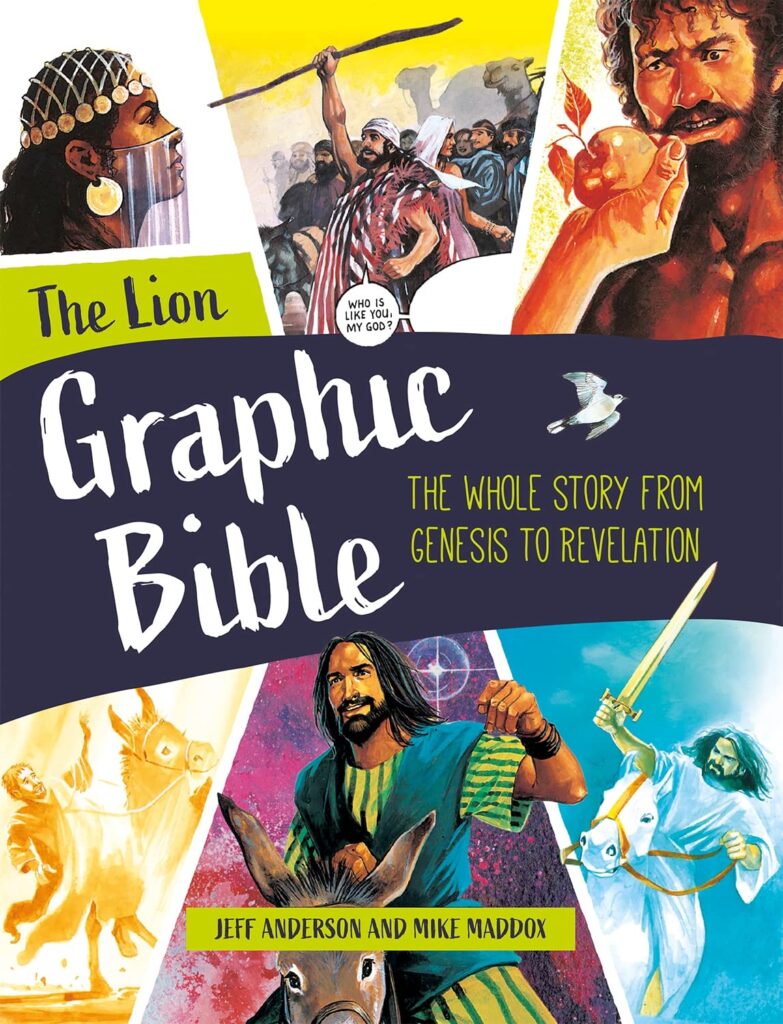 The Lion Graphic Bible written and illustrated by artist Jeff Anderson, alongside author Mike Maddox