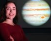 Katie Knowles, a PhD Researcher in Planetary Physics at Northumbria University - and Jupiter