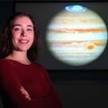 Katie Knowles, a PhD Researcher in Planetary Physics at Northumbria University - and Jupiter
