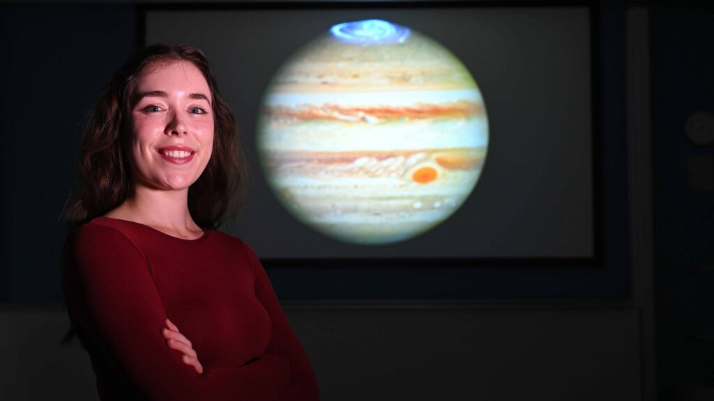 Katie Knowles, a PhD Researcher in Planetary Physics at Northumbria University - and Jupiter 